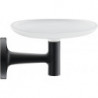 Porte savon Starck T. Noir mat incl. Verre blanc mat