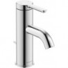 mitigeur lavabo Savec tirette rallonge H155 91mm noir / mat
