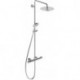 Système de douche DU C.1avec thermost de douche, rallonge H1200, 340 mm, noir M.