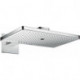 tête de douche 460 x 300 3jetavec bras de douche 450 mm, rosace carrée chroméé