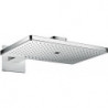 tête de douche 460 x 300 3jetavec bras de douche 450 mm, rosace carrée chroméé