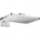 tête de douche 460x300 2jetavec bras de douche 450mm, rosace carré chroméé