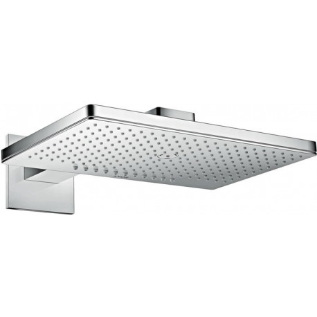tête de douche 460x300 2jetavec bras de douche 450mm, rosace carré chroméé