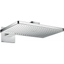 tête de douche 460x300 2jetavec bras de douche 450mm, rosace carré chroméé