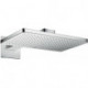 tête de douche 460x300 1jetavec bras de douche 450mm, rosace carrée chroméé