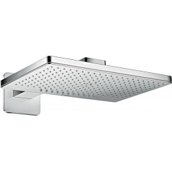 Douche tête 460x300mm 2jetavec bras de douche 450mm, rosace SoftCube chroméé