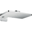 Douche tête 460 x 300 1jetavec bras de douche 450 mm, rosace SoftCube chroméé