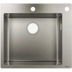 S712-F450 Évier encastré 450avec 2 trou s pour robinet acier inoxydable