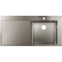 S715-F450 Évier encastré 450avec égouttoiravec troupour robinet acier inox