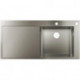 S717-F450 Évier encastré 450avec égouttoiravec 2 trou s pour robinet acier inox