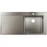 S717-F450 Évier encastré 450avec égouttoiravec 2 trou s pour robinet acier inox