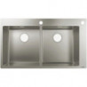 S712-F765 Évier encastré 370 x 370avec 2 trou s pour robinet acier inoxydable
