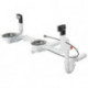 Robinet de vidage / trop-plein automatique D13-12 f Sel évier de cuisine 180x450 chromé