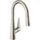 mitigeur cuisine 200,avec douchette extractible 2 jets, sBox aspect acier inox