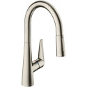 mitigeur cuisine 200,avec douchette extractible 2 jets, sBox aspect acier inox