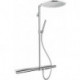 Showerpipe thermostatique 800 nickel brossé