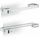 Poignée de parois de douche 444mm chroméé