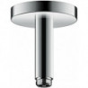 Bras de douche S 100 mm plafond nickel brossé