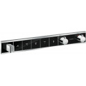 Module thermostatique RainSelect encastréavec 5 fonctions noir/chromé