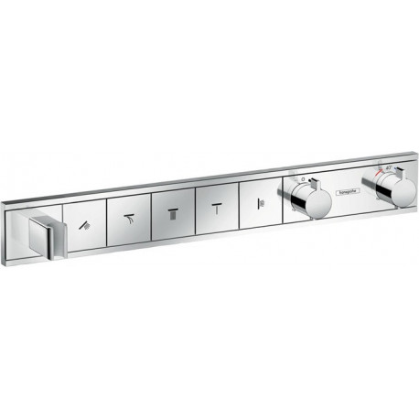 Module thermostatique RainSelect encastréavec 5 fonctions chroméé