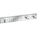 Module thermostatique RainSelect encastréavec 5 fonctions chroméé