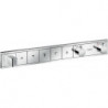 Module thermostatique RainSelect encastréavec 5 fonctions chroméé