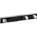 Module thermostatique RainSelect encastréavec 4 fonctions noir/chromé