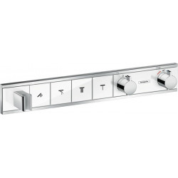 Module thermostatique RainSelect encastréavec 4 fonctions blanc/chromé