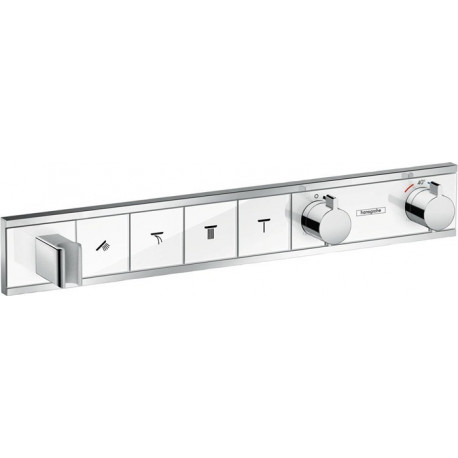 Module thermostatique RainSelect encastréavec 4 fonctions blanc/chromé