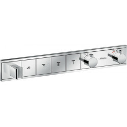 Module thermostatique RainSelect encastréavec 4 fonctions chroméé