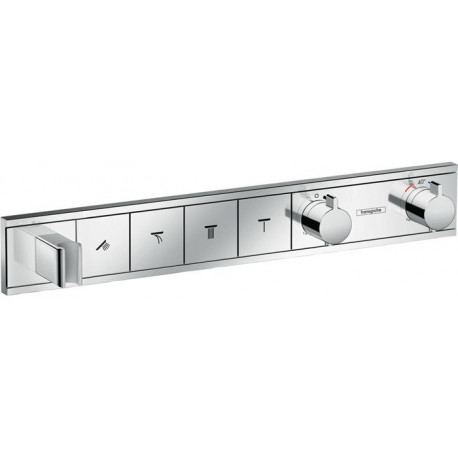 Module thermostatique RainSelect encastréavec 4 fonctions chroméé