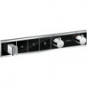 Module thermostatique RainSelect encastréavec 3 fonctions noir/chromé