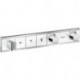 Module thermostatique RainSelect encastréavec 3 fonctions blanc/chromé