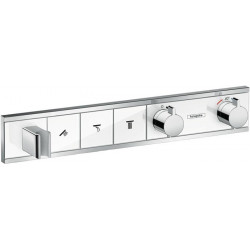 Module thermostatique RainSelect encastréavec 3 fonctions blanc/chromé