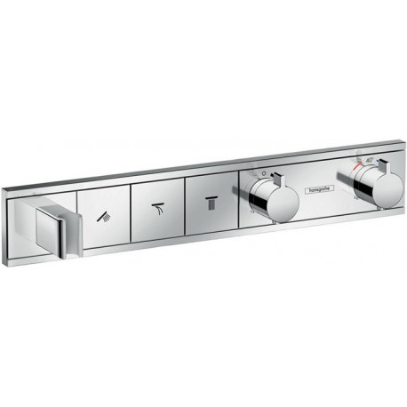 Module thermostatique RainSelect encastréavec 3 fonctions chroméé
