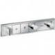 Module thermostatique RainSelect encastréavec 2 fonctions chroméé