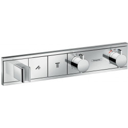 Module thermostatique RainSelect encastréavec 2 fonctions chroméé