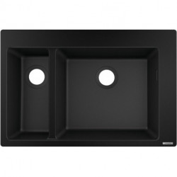 S510-F635 Evier encastré 180/450 noir graphite