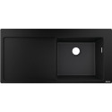 S514-F450 Evier encastré 450avec égouttoir noir graphite