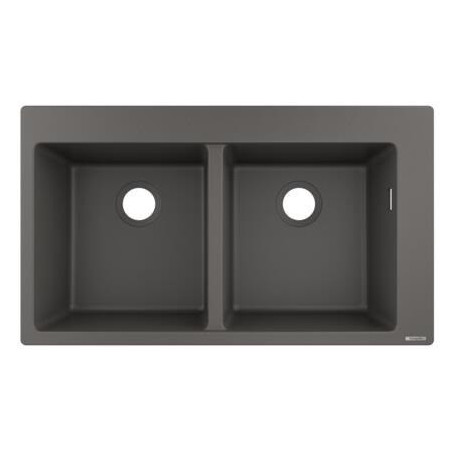 S510-F770 Evier encastré 370/370 gris pierre