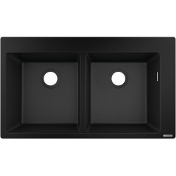 S510-F770 Evier encastré 370/370 noir graphite