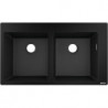 S510-F770 Evier encastré 370/370 noir graphite