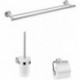 Set de 3 accessoires de salle de bains chroméé