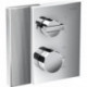 Set finition mitigeur thermostatique encastré,avec RA et inv, coupe diamant chromé 