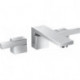 Set finition mél lav mural 3 trou s, bonde écoul libre, coupe diam, bec 190mm chromé 