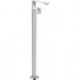 mitigeur de lavabo encastré au sol, coupe diamant, bonde push-open chroméé