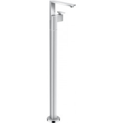 mitigeur de lavabo encastré au sol, coupe diamant, bonde push-open chroméé