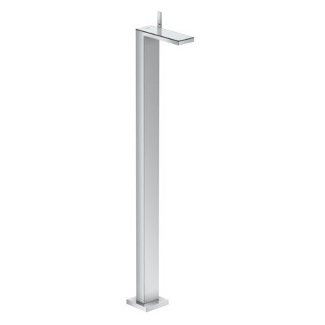 mitigeur de lavabo encastré au sol, bonde push-open chromée/miroir