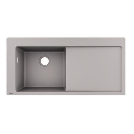 S5110-F450 Evier encastré 450avec égouttoir gris béton