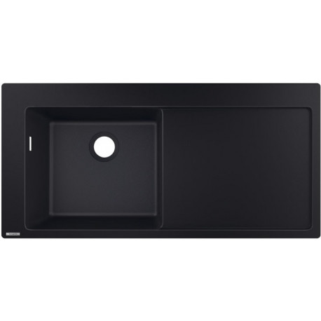 S5110-F450 Evier encastré 450avec égouttoir noir graphite